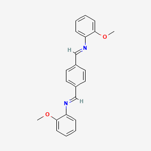 N-(2-methoxyphenyl)-N-[(E)-(4-{(E)-[(2-methoxyphenyl)imino]methyl}phenyl)methylidene]amine