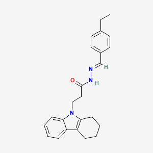 N'-(4-Ethylbenzylidene)-3-(1,2,3,4-tetrahydro-9H-carbazol-9-YL)propanohydrazide