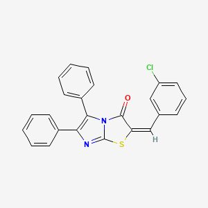 (2E)-2-(3-chlorobenzylidene)-5,6-diphenylimidazo[2,1-b][1,3]thiazol-3(2H)-one