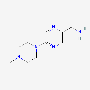 molecular formula C10H17N5 B1507722 5-(4-Methyl-1-piperazinyl)pyrazine-2-methanamine 