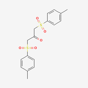 molecular formula C17H18O5S2 B15077267 1,3-Bis-(toluene-4-sulfonyl)-propan-2-one CAS No. 39180-21-7