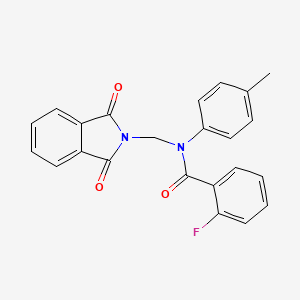 N-[(1,3-dioxo-1,3-dihydro-2H-isoindol-2-yl)methyl]-2-fluoro-N-(4-methylphenyl)benzamide