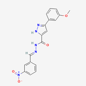 3-(3-methoxyphenyl)-N'-[(E)-(3-nitrophenyl)methylidene]-1H-pyrazole-5-carbohydrazide