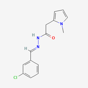 N'-(3-Chlorobenzylidene)-2-(1-methyl-1H-pyrrol-2-YL)acetohydrazide