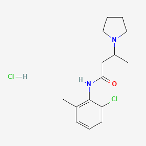 molecular formula C15H22Cl2N2O B15077409 N-(2-Chloro-6-methylphenyl)-3-(pyrrolidin-1-yl)butanamide hydrochloride CAS No. 77985-19-4