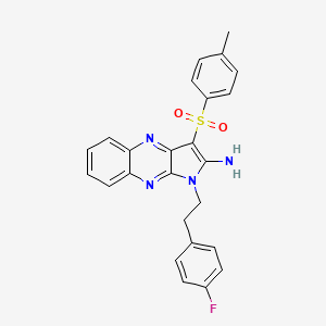 1-[2-(4-fluorophenyl)ethyl]-3-[(4-methylphenyl)sulfonyl]-1H-pyrrolo[2,3-b]quinoxalin-2-amine