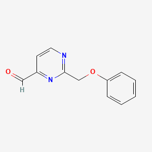 molecular formula C12H10N2O2 B1507760 2-(Phenoxymethyl)pyrimidine-4-carbaldehyde 