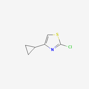 molecular formula C6H6ClNS B1507776 2-Chloro-4-cyclopropylthiazole CAS No. 1344072-01-0