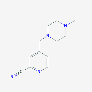 molecular formula C12H16N4 B1507809 4-((4-Methylpiperazin-1-yl)methyl)picolinonitrile CAS No. 1245646-64-3