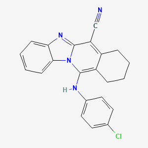 11-[(4-Chlorophenyl)amino]-7,8,9,10-tetrahydrobenzimidazo[1,2-b]isoquinoline-6-carbonitrile