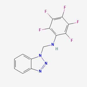 N-(1H-1,2,3-Benzotriazol-1-ylmethyl)-2,3,4,5,6-pentafluoroaniline