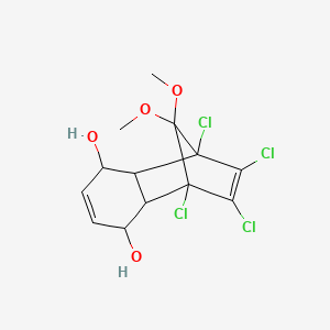 1,2,3,4-Tetrachloro-9,9-dimethoxy-hexahydro-1,4-methano-naphthalene-5,8-diol