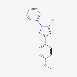 molecular formula C16H13BrN2O B1507862 5-bromo-3-(4-methoxyphenyl)-1-phenyl-1H-pyrazole CAS No. 1188038-50-7