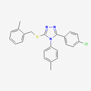 3-(4-chlorophenyl)-5-[(2-methylbenzyl)sulfanyl]-4-(4-methylphenyl)-4H-1,2,4-triazole