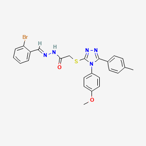 N'-[(E)-(2-bromophenyl)methylidene]-2-{[4-(4-methoxyphenyl)-5-(4-methylphenyl)-4H-1,2,4-triazol-3-yl]sulfanyl}acetohydrazide