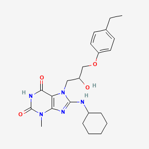 8-(cyclohexylamino)-7-[3-(4-ethylphenoxy)-2-hydroxypropyl]-3-methyl-3,7-dihydro-1H-purine-2,6-dione