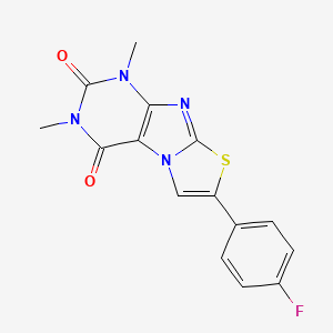 7-(4-Fluorophenyl)-1,3-dimethyl(1,3)thiazolo(2,3-F)purine-2,4(1H,3H)-dione