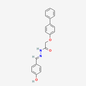 2-(biphenyl-4-yloxy)-N'-[(E)-(4-hydroxyphenyl)methylidene]acetohydrazide