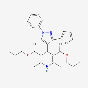 Diisobutyl 4-[3-(2-furyl)-1-phenyl-1H-pyrazol-4-YL]-2,6-dimethyl-1,4-dihydro-3,5-pyridinedicarboxylate