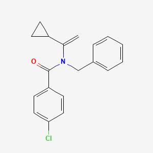 molecular formula C19H18ClNO B15078723 N-benzyl-4-chloro-N-(1-cyclopropylethenyl)benzamide 