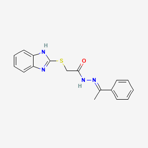 2-(1H-Benzimidazol-2-ylthio)-N'-(1-phenylethylidene)acetohydrazide