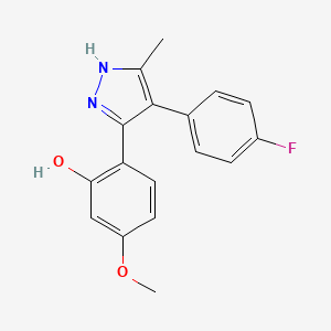 2-[4-(4-fluorophenyl)-5-methyl-1H-pyrazol-3-yl]-5-methoxyphenol