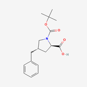 molecular formula C17H23NO4 B1507881 (2R,4S)-4-Benzyl-1-(tert-butoxycarbonyl)pyrrolidine-2-carboxylic acid 