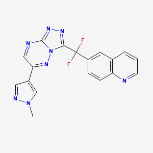 6-[Difluoro[6-(1-methyl-1H-pyrazol-4-yl)-1,2,4-triazolo[4,3-b][1,2,4]triazin-3-yl]methyl]quinoline