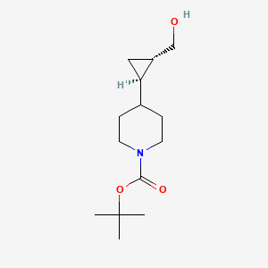 molecular formula C14H25NO3 B1507887 tert-Butyl 4-((1R,2S)-2-(hydroxymethyl)cyclopropyl)piperidine-1-carboxylate CAS No. 1192063-94-7
