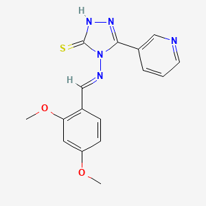 4-{[(E)-(2,4-Dimethoxyphenyl)methylidene]amino}-5-(3-pyridinyl)-4H-1,2,4-triazole-3-thiol