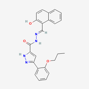 N'-((2-Hydroxynaphthalen-1-yl)methylene)-5-(2-propoxyphenyl)-1H-pyrazole-3-carbohydrazide