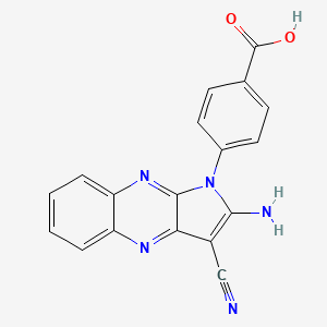 4-(2-Amino-3-cyanopyrrolo[3,2-b]quinoxalin-1-yl)benzoic acid