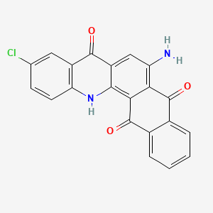 molecular formula C21H11ClN2O3 B1507917 6-Amino-10-chloronaphtho[2,3-C]acridine-5,8,14(13H)-trione CAS No. 6375-13-9