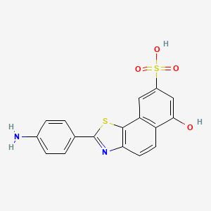 molecular formula C17H12N2O4S2 B1507929 2-(4-Aminophenyl)-6-hydroxynaphtho[2,1-D]thiazole-8-sulfonic acid CAS No. 6259-72-9