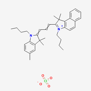 3-Butyl-2-[3-(1-butyl-3,3,5-trimethyl-1,3-dihydro-2H-indol-2-ylidene)prop-1-en-1-yl]-1,1-dimethyl-1H-benzo[e]indol-3-ium perchlorate