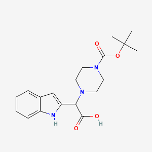 molecular formula C19H25N3O4 B1507938 1-Boc-4-[carboxy-(1H-indol-2-YL)-methyl]-piperazine CAS No. 885275-32-1