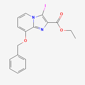 8-Benzyloxy-3-iodo-imidazo[1,2-A]pyridine-2-carboxylic acid ethyl ester