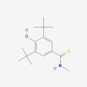 molecular formula C16H25NOS B15079558 3,5-Ditert-butyl-4-hydroxy-N-methylbenzenecarbothioamide CAS No. 112163-08-3