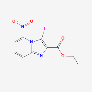molecular formula C10H8IN3O4 B1507959 3-Iodo-5-nitro-imidazo[1,2-A]pyridine-2-carboxylic acid ethyl ester CAS No. 885281-38-9