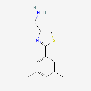 molecular formula C12H14N2S B1507961 C-[2-(3,5-Dimethyl-phenyl)-thiazol-4-YL]-methylamine CAS No. 885280-05-7