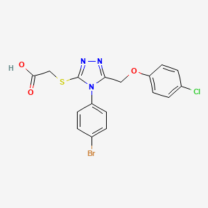 ({4-(4-bromophenyl)-5-[(4-chlorophenoxy)methyl]-4H-1,2,4-triazol-3-yl}sulfanyl)acetic acid