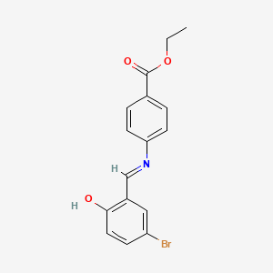 ethyl 4-{[(E)-(5-bromo-2-hydroxyphenyl)methylidene]amino}benzoate