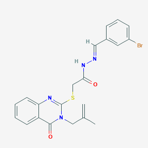 N'-[(E)-(3-bromophenyl)methylidene]-2-{[3-(2-methyl-2-propenyl)-4-oxo-3,4-dihydro-2-quinazolinyl]thio}acetohydrazide