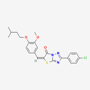 (5E)-2-(4-Chlorophenyl)-5-[4-(isopentyloxy)-3-methoxybenzylidene][1,3]thiazolo[3,2-B][1,2,4]triazol-6(5H)-one