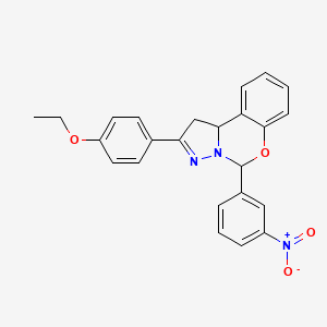 2-(4-Ethoxyphenyl)-5-(3-nitrophenyl)-1,10b-dihydropyrazolo[1,5-c][1,3]benzoxazine