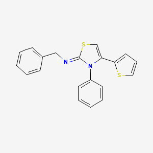 N-Benzyl-N-(3-phenyl-4-(2-thienyl)-1,3-thiazol-2(3H)-ylidene)amine