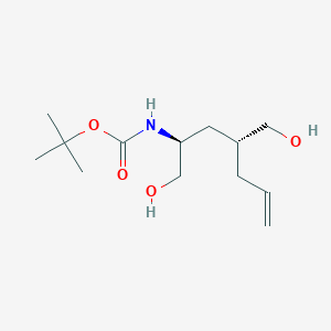 tert-Butyl ((2S,4R)-1-hydroxy-4-(hydroxymethyl)hept-6-en-2-yl)carbamate