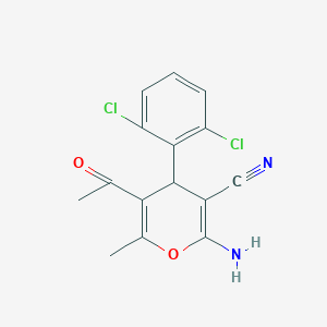 5-acetyl-2-amino-4-(2,6-dichlorophenyl)-6-methyl-4H-pyran-3-carbonitrile