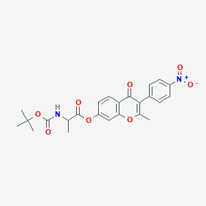 2-methyl-3-(4-nitrophenyl)-4-oxo-4H-chromen-7-yl 2-[(tert-butoxycarbonyl)amino]propanoate