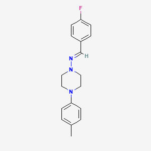 N-[(E)-(4-fluorophenyl)methylidene]-4-(4-methylphenyl)-1-piperazinamine